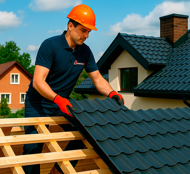 Кровля из металлочерепицы под ключ в Шагонаре