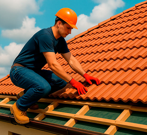 Кровля из цементно-песчаной черепицы в Шагонаре