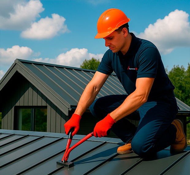 Монтаж фальцевой кровли в Шагонаре