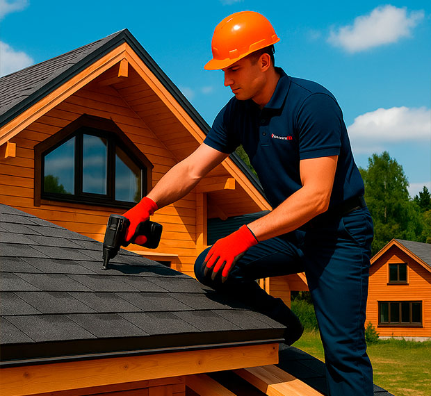 Монтаж кровли из мягкой черепицы в Шагонаре