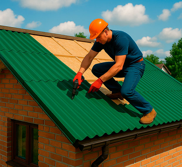 Монтаж кровли из профнастила в Шагонаре