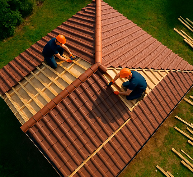 Монтаж 2-скатной крыши в Шагонаре