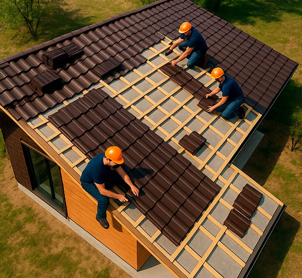 Монтаж 1-скатной крыши в Шагонаре